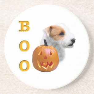 Broken coat Parson Russell Terrier Halloween BOO Coaster