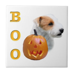 Broken coat Parson Russell Terrier Halloween BOO Tile