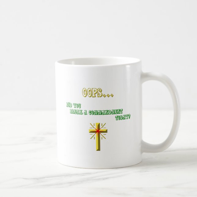 Broken Commandment Christian Coffee Mug (Right)