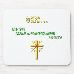 Broken Commandment Christian Mouse Pad