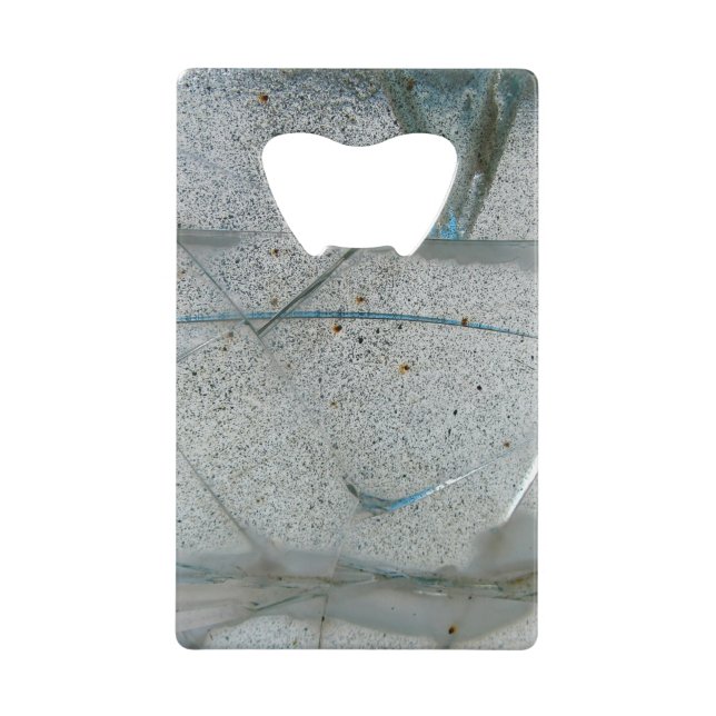 Broken Cracked and Dirty Grass Wallet Bottle Opener (Front)