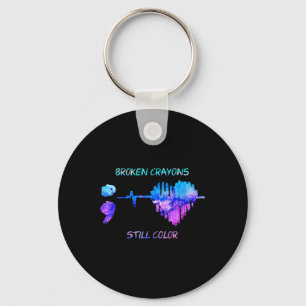 Broken Crayons Is Still Colour Heartbeat Suicide P Keychain