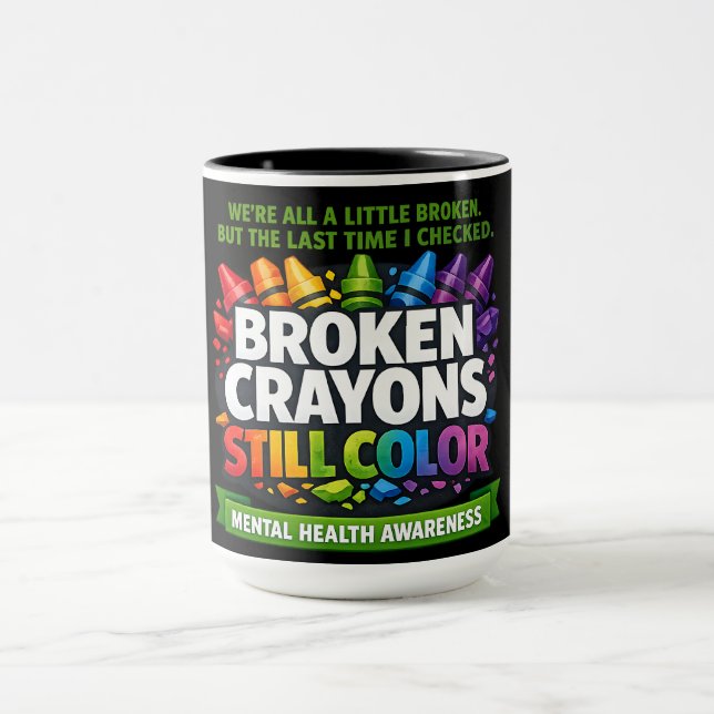 Broken Crayons Mug (Center)