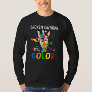 Broken Crayons Still Colour Awareness World Mental T-Shirt