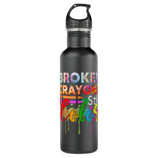 Broken Crayons Still Colour Mental Health Awarenes 710 Ml Water Bottle