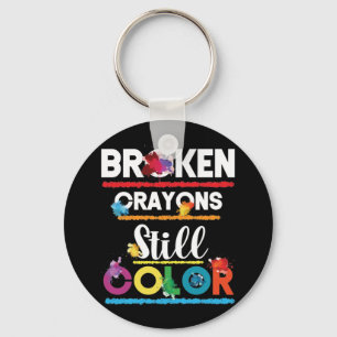 Broken Crayons Still Colour Mental Health Awarenes Keychain