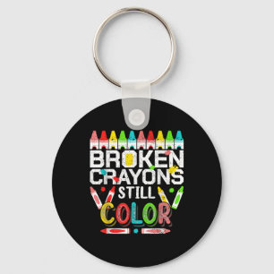 Broken Crayons Still Colour Mental Health Awarenes Keychain