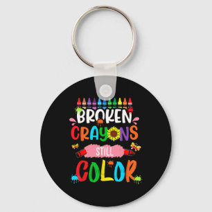 Broken Crayons Still Colour Mental Health Awarenes Keychain