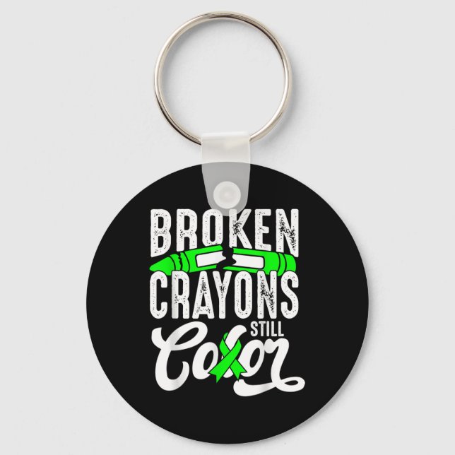 Broken Crayons Still Colour Mental Health Awarenes Keychain (Front)