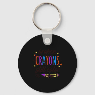 Broken Crayons Still Colour Mental Health Awarenes Keychain