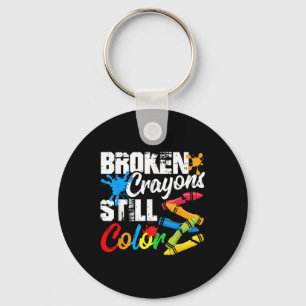 Broken Crayons Still Colour Mental Health Awarenes Keychain
