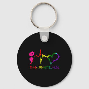 Broken Crayons Still Colour Mental Health Awarenes Keychain
