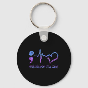 Broken Crayons Still Colour Suicide Prevention Awa Keychain