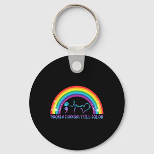 Broken Crayons Still Colour Tee Suicide Prevention Keychain