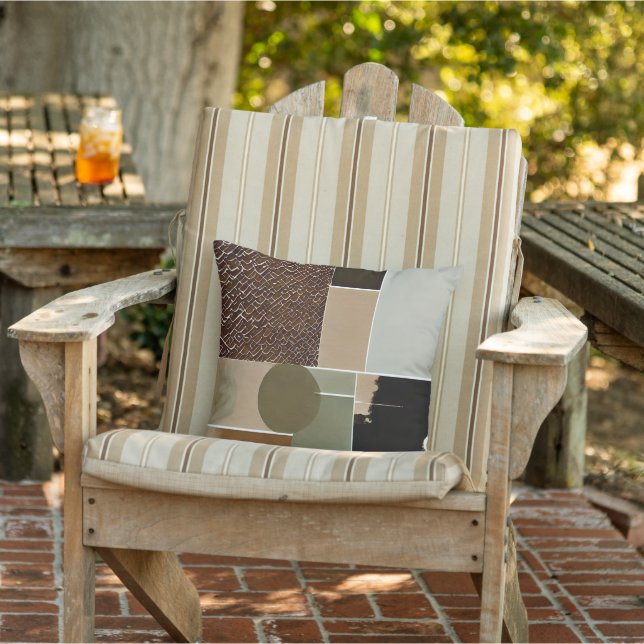 Broken designs abstract art outdoor pillow (Chair)