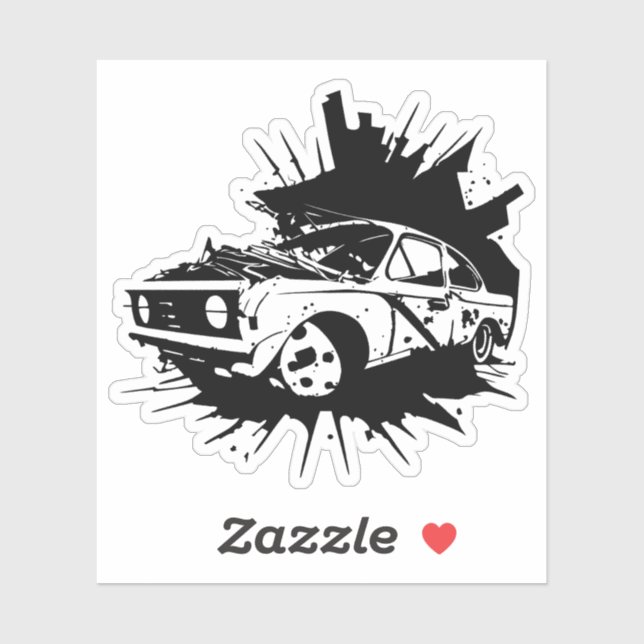 Broken Down Car Wreck Automobile Clipart (Sheet)