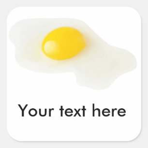 Broken egg square sticker