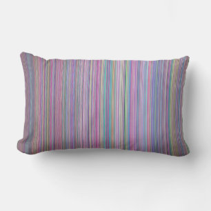 Broken Flatscreen TV rainbow stripe Lumbar Pillow