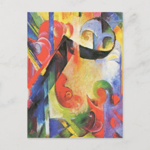 Broken Forms by Franz Marc, Vintage Abstract Art Postcard