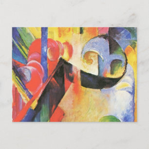 Broken Forms by Franz Marc, Vintage Abstract Art Postcard