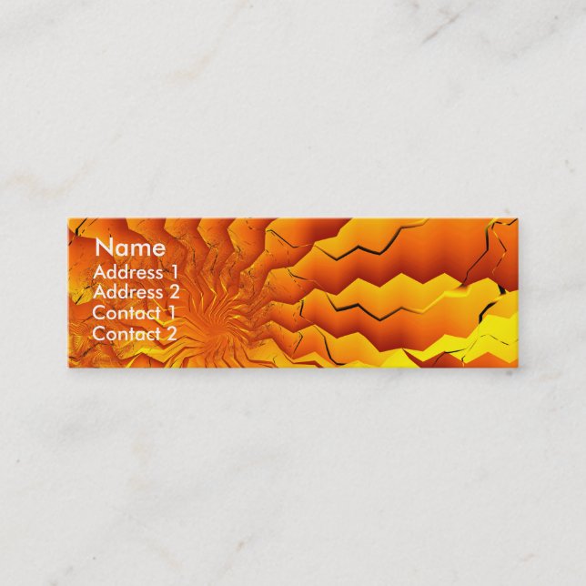 Broken Geometry 3 Abstract Fine Art Mini Business Card (Front)