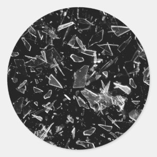 Broken Glass Classic Round Sticker