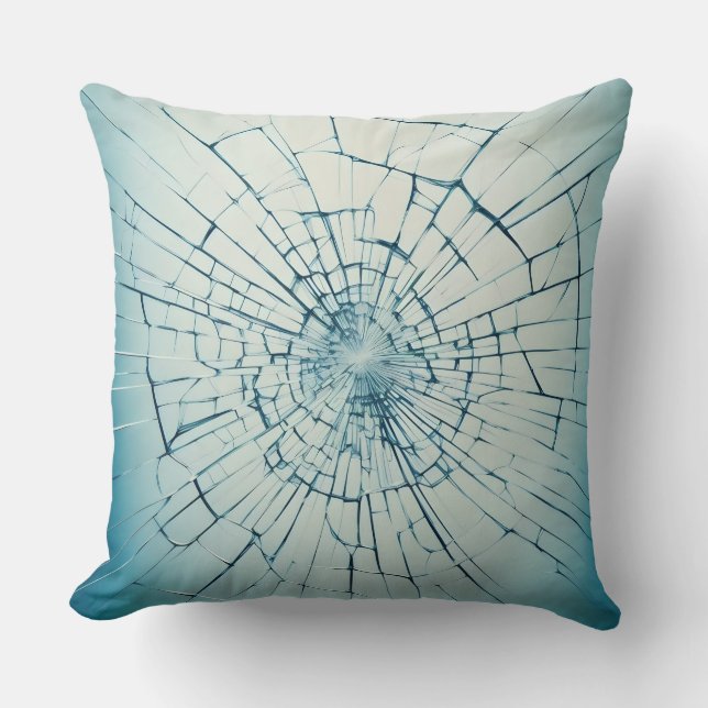 broken glass, cracked throw pillow (Front)