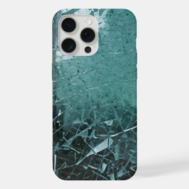 Broken Glass iphone 15 pro max case (Back)