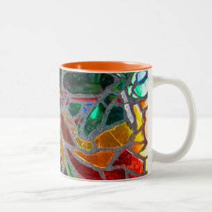Broken Glass Mosaic Two-Tone Coffee Mug