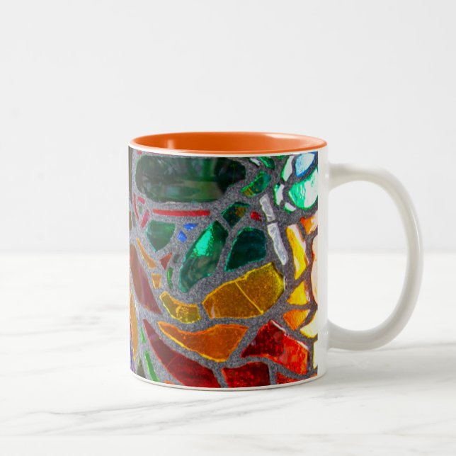 Broken Glass Mosaic Two-Tone Coffee Mug (Right)