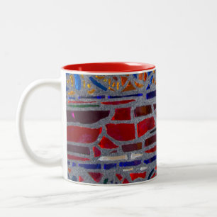 Broken Glass Mosaic Two-Tone Coffee Mug