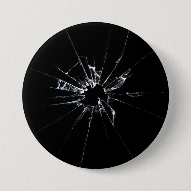 Broken Glass No 1 3 Inch Round Button (Front)