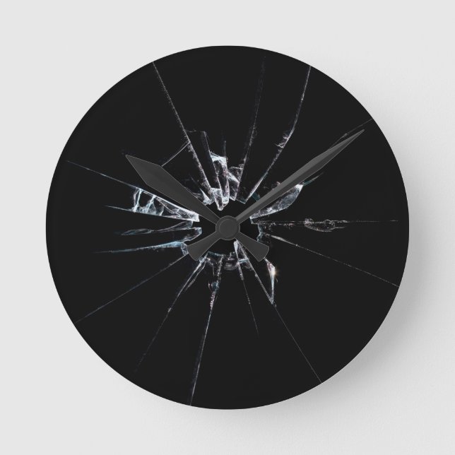 Broken Glass No 1 Round Clock (Front)