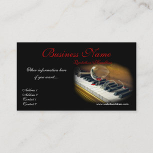 Broken Glass on Piano Keys Business Cards