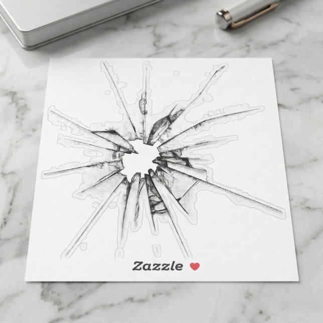 Broken Glass Sticker (Create a damaged glass appearance in seconds.)
