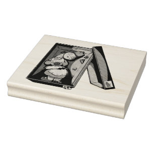 Broken Gnome Rubber Stamp