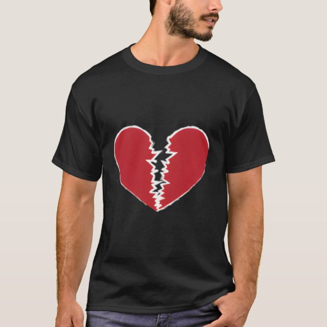 Broken He Love Sad Break Up Day Divorce T-Shirt (Front)