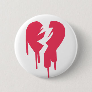 Broken Heart 2 Inch Round Button