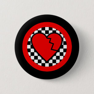 Broken Heart 2 Inch Round Button