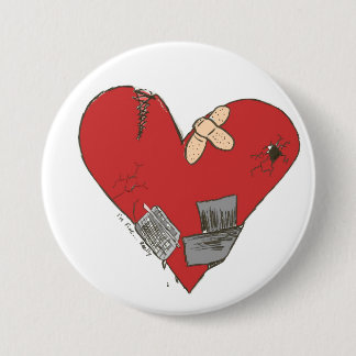 Broken-Heart 3 Inch Round Button