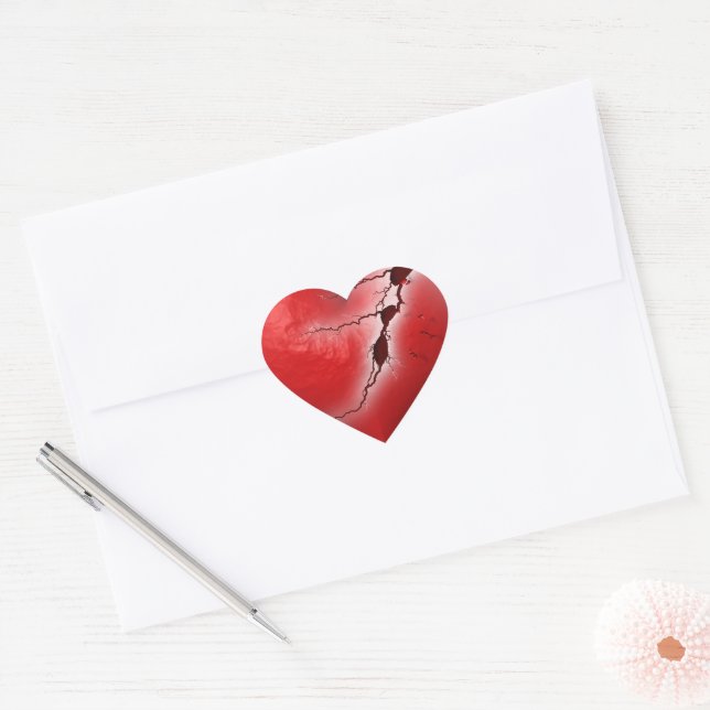Broken Heart Anti-Valentine  Sticker (Envelope)