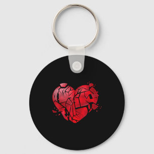 Broken Heart Anti Valentines Day  Keychain