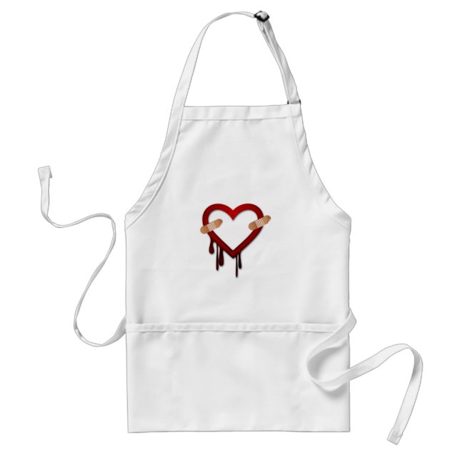 broken heart anti valentines day standard apron (Front)