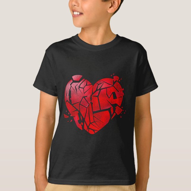 Broken Heart Anti Valentines Day  T-Shirt (Front)