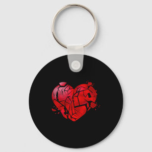 Broken Heart Anti Valentines Day T Shirt  Keychain