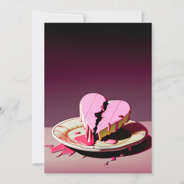 broken heart cake holiday card (Front)