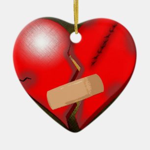 Broken Heart Ceramic Ornament