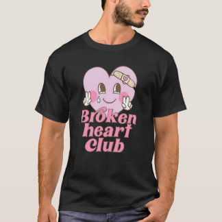 Broken Heart Club Valentine Day Retro Groovy Men W T-Shirt