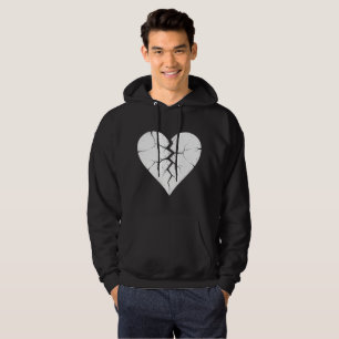 Broken Heart Cracked Love Symbol Hoodie