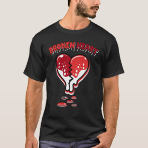 Broken Heart Dripping Chile Red 9s Matching T-Shirt
